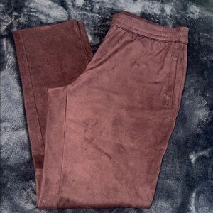 J. Jill Women's Velour Rich Burgundy Purple Jogger  Leggings Size XS